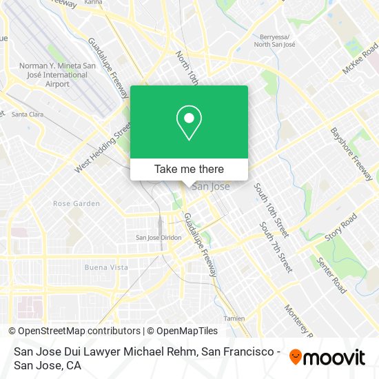 San Jose Dui Lawyer Michael Rehm map