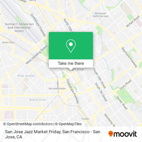 San Jose Jazz Market Friday map