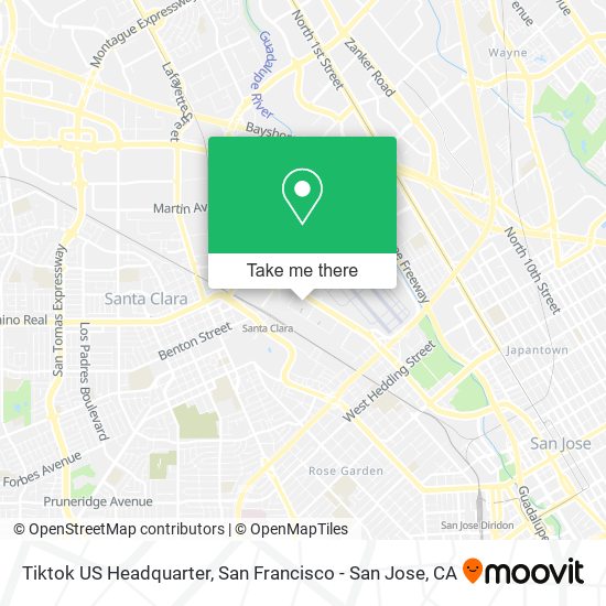 Tiktok US Headquarter map