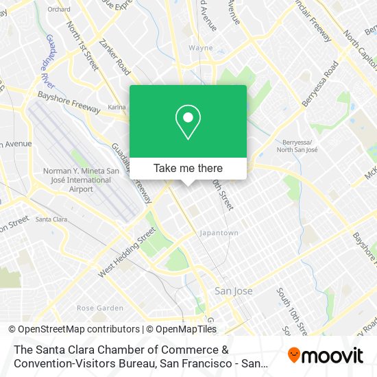 The Santa Clara Chamber of Commerce & Convention-Visitors Bureau map