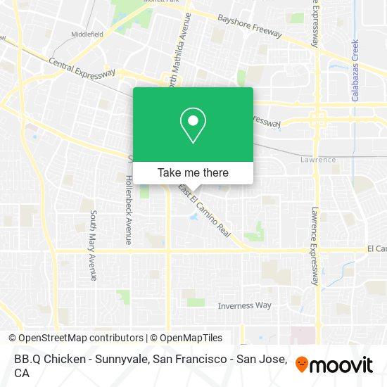 Mapa de BB.Q Chicken - Sunnyvale