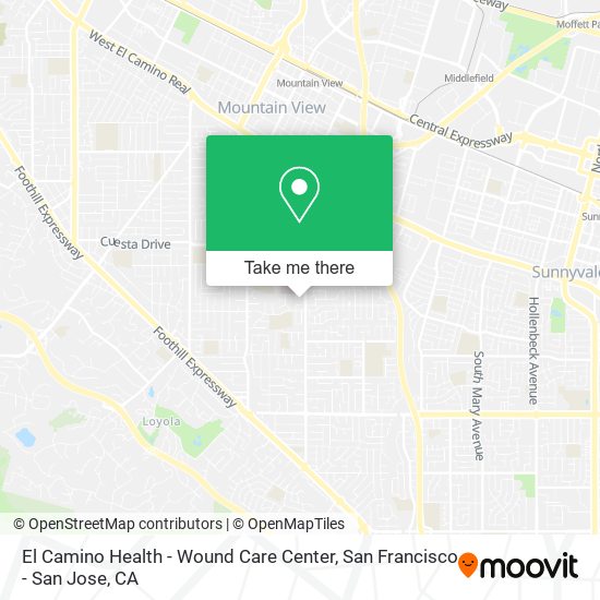 Mapa de El Camino Health - Wound Care Center