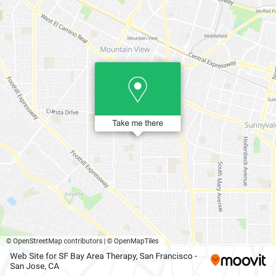 Mapa de Web Site for SF Bay Area Therapy