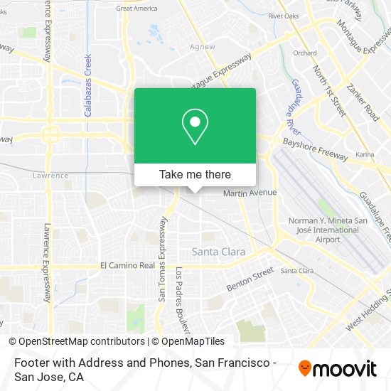 Mapa de Footer with Address and Phones