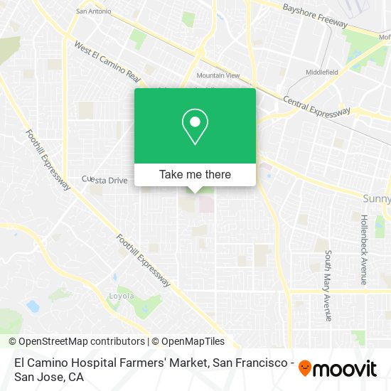 Mapa de El Camino Hospital Farmers' Market