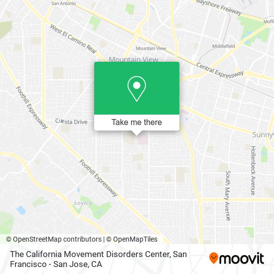 Mapa de The California Movement Disorders Center