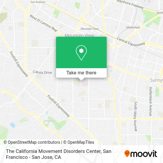 The California Movement Disorders Center map