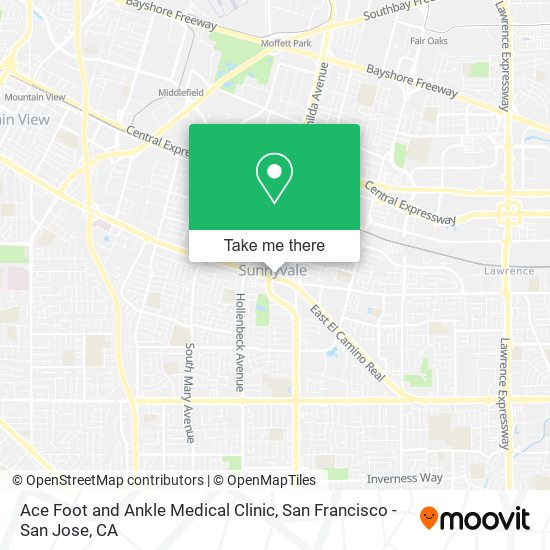 Mapa de Ace Foot and Ankle Medical Clinic