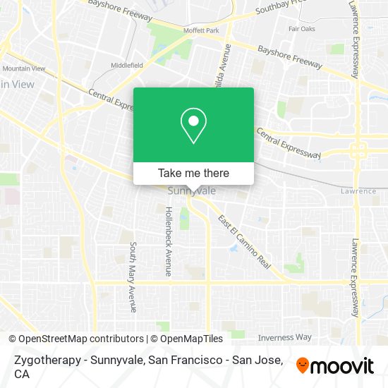 Zygotherapy - Sunnyvale map