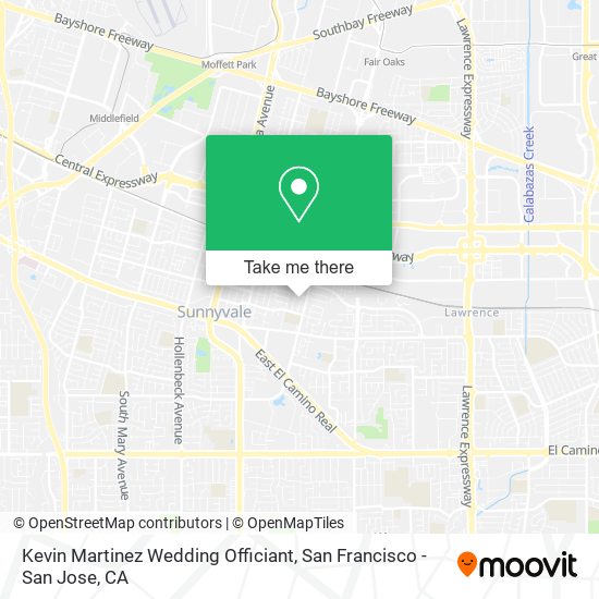 Mapa de Kevin Martinez Wedding Officiant