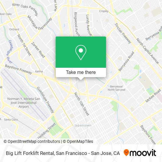 Big Lift Forklift Rental map