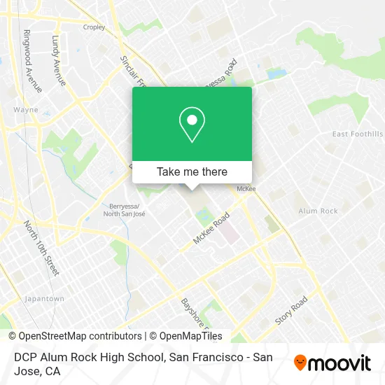 DCP Alum Rock High School map