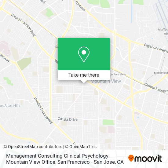 Management Consulting Clinical Psychology Mountain View Office map