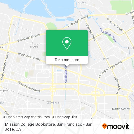 Mapa de Mission College Bookstore