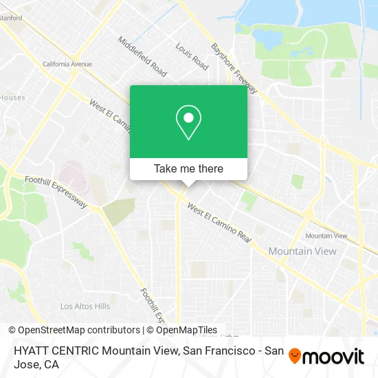 Mapa de HYATT CENTRIC Mountain View