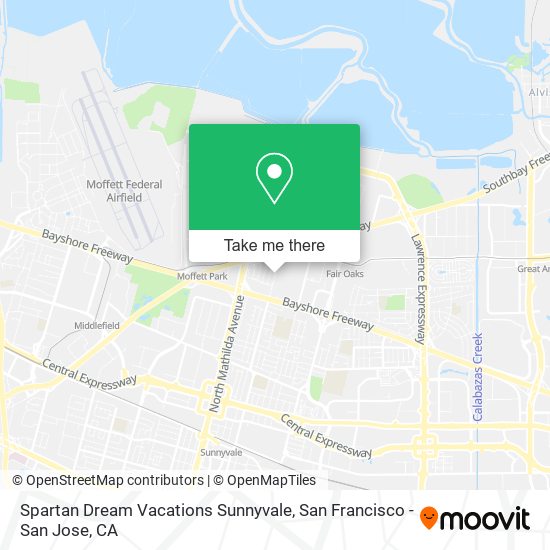 Spartan Dream Vacations Sunnyvale map