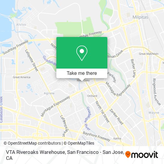 Mapa de VTA Riveroaks Warehouse