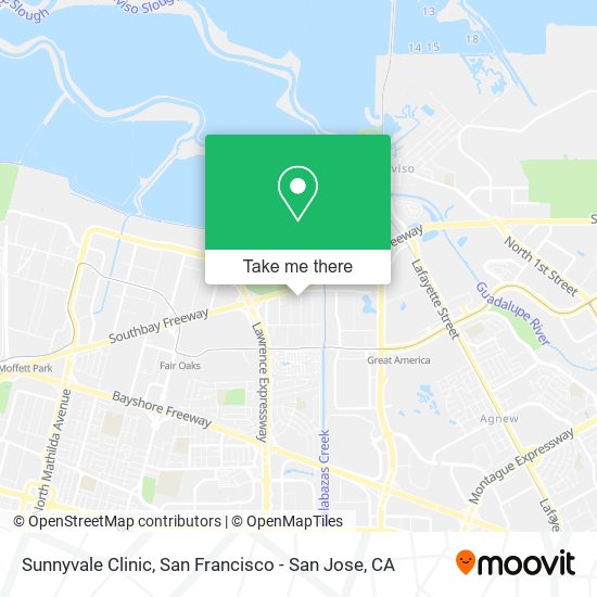 Mapa de Sunnyvale Clinic