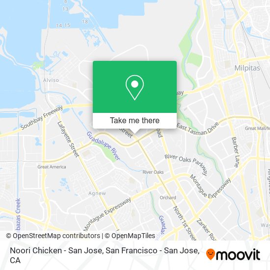 Mapa de Noori Chicken - San Jose