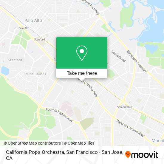 California Pops Orchestra map