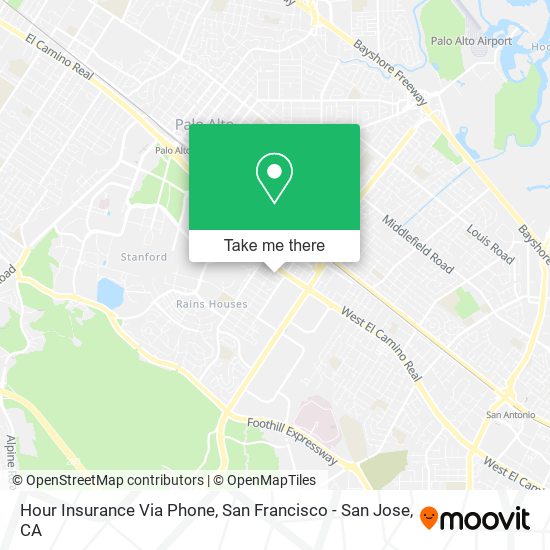 Hour Insurance Via Phone map