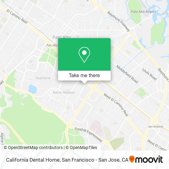 California Dental Home map