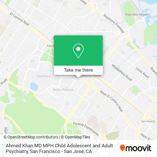 Ahmed Khan MD MPH Child Adolescent and Adult Psychiatry map