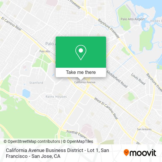 Mapa de California Avenue Business District - Lot 1