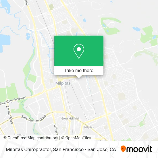 Milpitas Chiropractor map