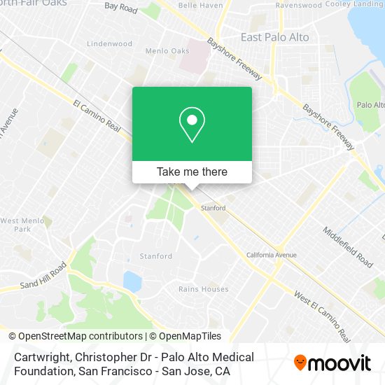 Mapa de Cartwright, Christopher Dr - Palo Alto Medical Foundation