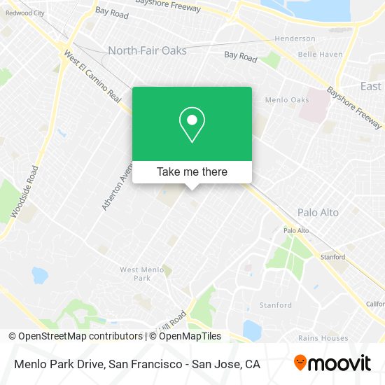 Menlo Park Drive map