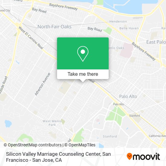Silicon Valley Marriage Counseling Center map