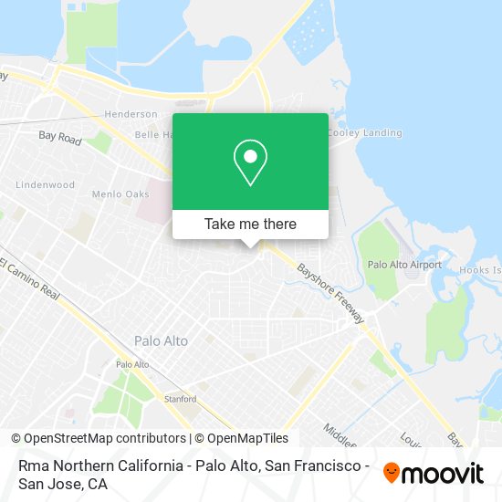 Rma Northern California - Palo Alto map