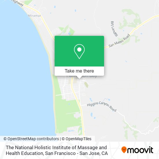 Mapa de The National Holistic Institute of Massage and Health Education