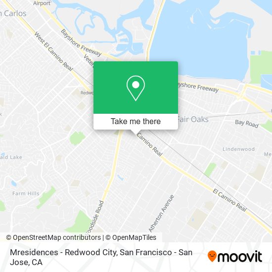 Mapa de Mresidences - Redwood City