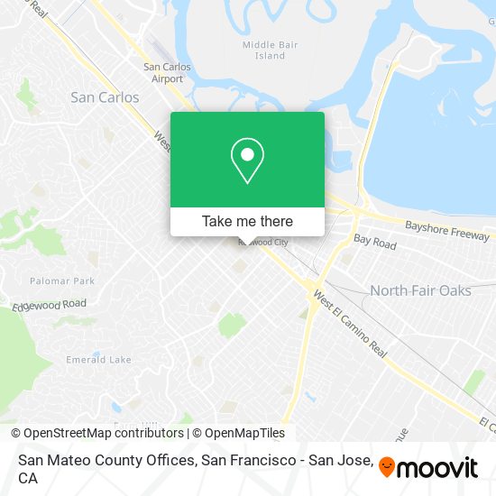 San Mateo County Offices map