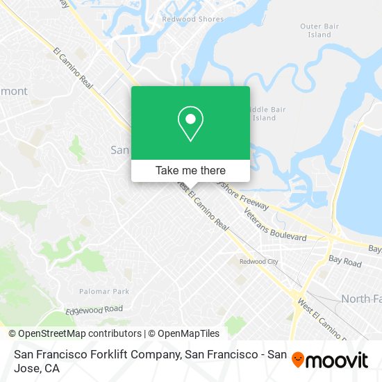 San Francisco Forklift Company map