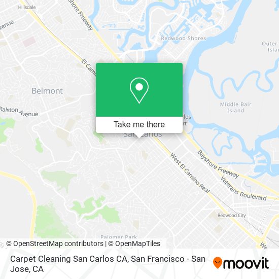 Carpet Cleaning San Carlos CA map