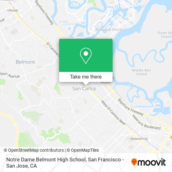 Mapa de Notre Dame Belmont High School