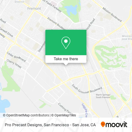 Pro Precast Designs map