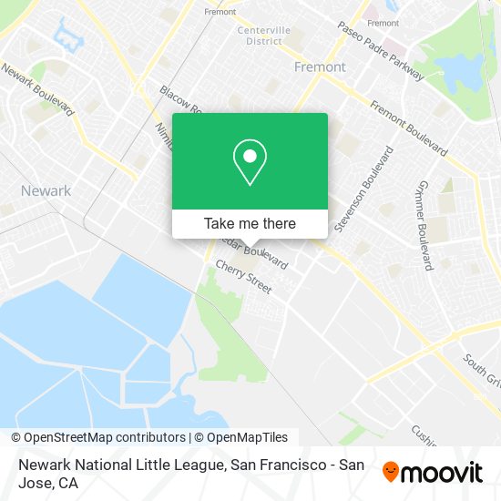 Newark National Little League map