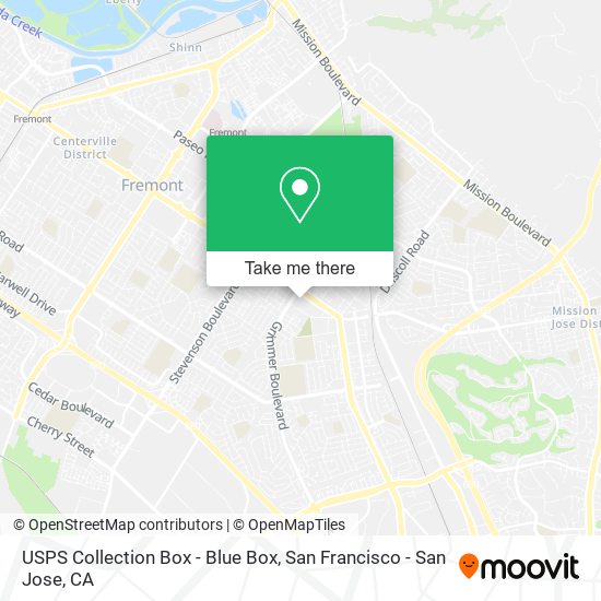 USPS Collection Box - Blue Box map