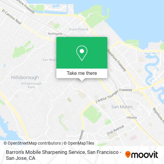 Mapa de Barron's Mobile Sharpening Service