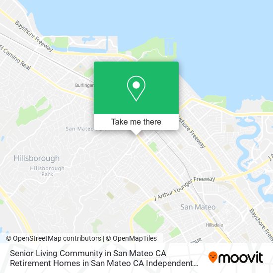 Senior Living Community in San Mateo CA Retirement Homes in San Mateo CA Independent Living Communi map