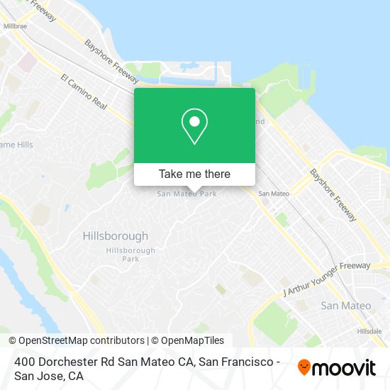 Mapa de 400 Dorchester Rd San Mateo CA