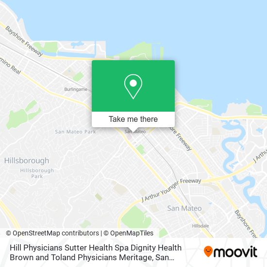 Hill Physicians Sutter Health Spa Dignity Health Brown and Toland Physicians Meritage map