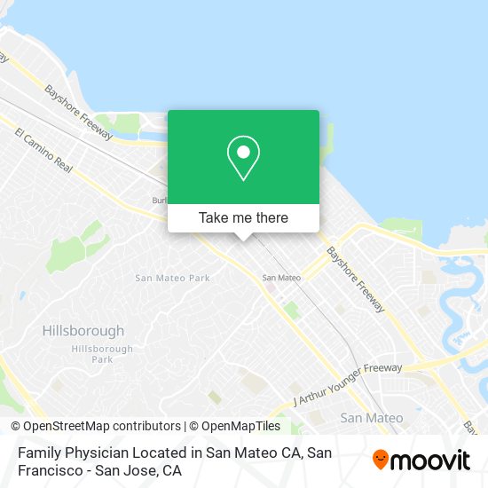 Mapa de Family Physician Located in San Mateo CA