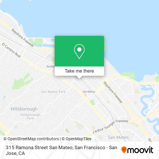 315 Ramona Street San Mateo map