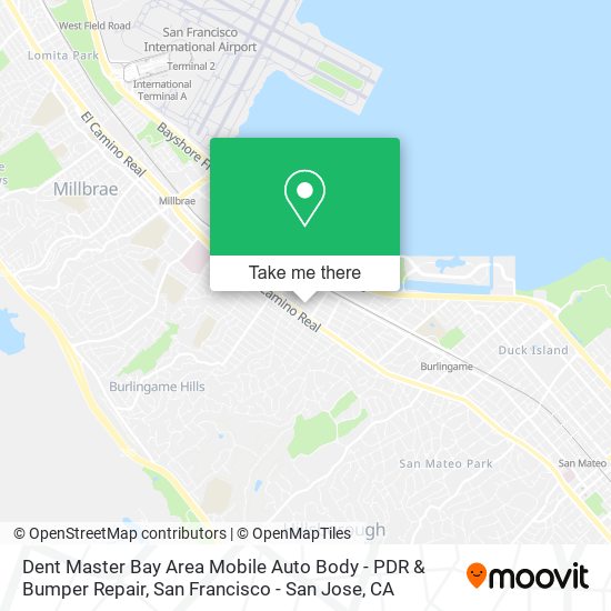 Dent Master Bay Area Mobile Auto Body - PDR & Bumper Repair map