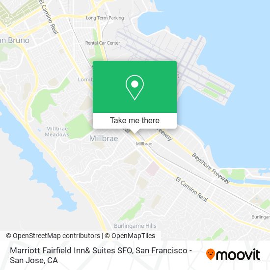 Mapa de Marriott Fairfield Inn& Suites SFO